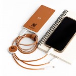 Batería externa inalámbrica con cuero reciclado 8.000 mAh vista 1