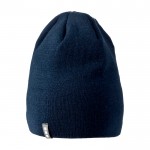 Gorro de punto elástico acanalado de doble capa Elevate Life color azul marino segunda vista frontal