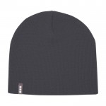 Gorro versátil de punto canalé ideal para climas fríos Elevate™ color gris oscuro segunda vista frontal