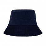 Sombrero para el sol de pana reciclada y algodón 280 g/m2 color azul marino segunda vista frontal