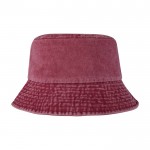 Sombrero tipo bob de algodón lavado con diseño atemporal 245 g/m2 color burdeos segunda vista frontal