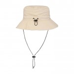 Sombrero tipo bob de nailon con diseño plegable 100 g/m2 color marfil segunda vista trasera