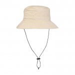 Sombrero tipo bob de nailon con diseño plegable 100 g/m2 color marfil segunda vista frontal