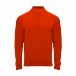 Sudadera de poliéster con media cremallera 200 g/m2 Roly Direct Epiro color rojo segunda vista