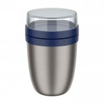 Fiambrera térmica con doble compartimento separado 700ml Mepal Ellipse 2.0 color azul marino