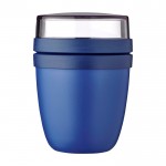 Fiambrera mini de plástico con doble compartimento 420ml Mepal Ellipse Mini color azul marino
