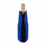 Funda para botellas de vino extensible color azul real cuarta vista