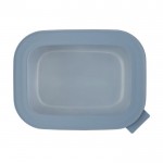 Fiambrera rectangular de gran tamaño color azul claro tercera vista