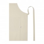 Delantal de algodón reciclado con cinta de cuello de color 200 g/m2 color negro vista detalle 1