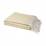 Manta extra suave y cálida de poliéster reciclado 125 x 150 cm color beige