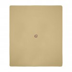 Manta de cuadros de felpa con bolsa de transporte 200 g/m2 color beige