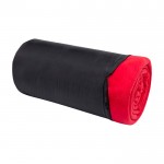 Manta de cuadros de felpa con bolsa de transporte 200 g/m2 color rojo
