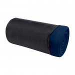 Manta de cuadros de felpa con bolsa de transporte 200 g/m2 color azul marino