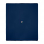 Manta de cuadros de felpa con bolsa de transporte 200 g/m2 color azul marino