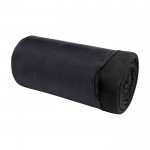 Manta de cuadros de felpa con bolsa de transporte 200 g/m2 color negro