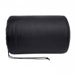 Manta de cuadros de felpa con bolsa de transporte 200 g/m2 color negro segunda vista frontal