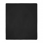 Manta de cuadros de felpa con bolsa de transporte 200 g/m2 color negro tercera vista frontal
