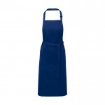 Delantal de algodón y poliéster con cinta ajustable 240 g/m² color azul marino