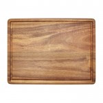 Tabla de cortar de madera de acacia con certificación FSC color madera segunda vista frontal