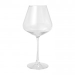 Set de dos copas de vino elegantes con base ancha 680ml color transparente segunda vista frontal