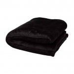 Manta de sherpa reciclada con tacto agradable y cómodo 126 x 152 cm color negro