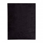 Manta de sherpa reciclada con tacto agradable y cómodo 126 x 152 cm color negro tercera vista frontal
