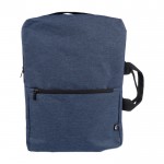 Mochila para portátil e ideal para viajes de poliéster reciclado 15'' color azul primera vista