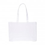 Bolsa de la compra de algodón de colores Oeko-Tex® 220 g/m2 color blanco primera vista