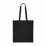 Bolsa de la compra de algodón de colores Oeko-Tex® 140 g/m2 color negro primera vista