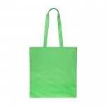 Bolsa de la compra de algodón de colores Oeko-Tex® 140 g/m2 color verde primera vista