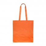 Bolsa de la compra de algodón de colores Oeko-Tex® 140 g/m2 color naranja primera vista