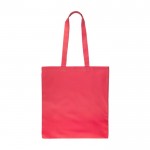 Bolsa de la compra de algodón de colores Oeko-Tex® 140 g/m2 color rosa primera vista