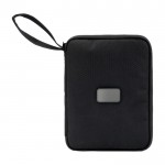 Cartera de viaje de poliéster reciclado tamaño A5 BrandCharger color negro primera vista