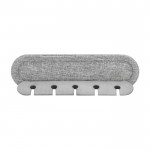 Organizador de cables con 5 ranuras con adhesivo BrandCharger color gris primera vista
