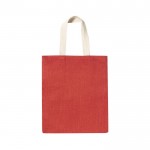 Bolsa de yute asas de algodón 240 g/m2 color rojo
