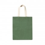 Bolsa de yute asas de algodón 240 g/m2 color verde