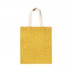 Bolsa de yute asas de algodón 240 g/m2 color amarillo
