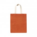 Bolsa de yute asas de algodón 240 g/m2 color naranja