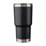 Vaso térmico apliable de acero inoxidable de doble pared 590ml color negro primera vista