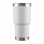 Vaso térmico apliable de acero inoxidable de doble pared 590ml color blanco primera vista