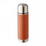 Termo de acero inoxidable con funda extraíble de cuero 400ml segunda vista