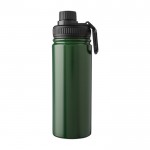 Botella de acero inoxidable con pico de rosca y asa 500ml color verde tercera vista