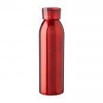 Botella de acero inoxidable reciclado con tapa y correa a juego 650ml color rojo segunda vista