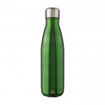 Botella de acero inoxidable con tapón de rosca plateado 650ml color verde primera vista