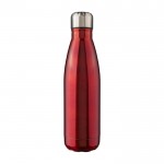 Botella de acero inoxidable con tapón de rosca plateado 650ml color rojo primera vista