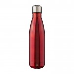 Botella de acero inoxidable con tapón de rosca plateado 650ml color rojo segunda vista