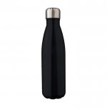 Botella de acero inoxidable reciclado de doble pared 500ml color negro primera vista