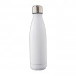 Botella de acero inoxidable reciclado de doble pared 500ml color blanco primera vista