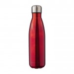 Botella de acero inoxidable reciclado de doble pared 500ml color rojo segunda vista