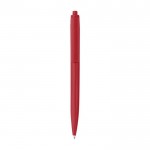 Bolígrafo de plástico reciclado de un solo color tinta negra color rojo primera vista